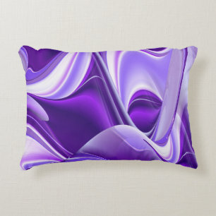 Cojín Decorativo Sueños del arcoiris de flores moradas