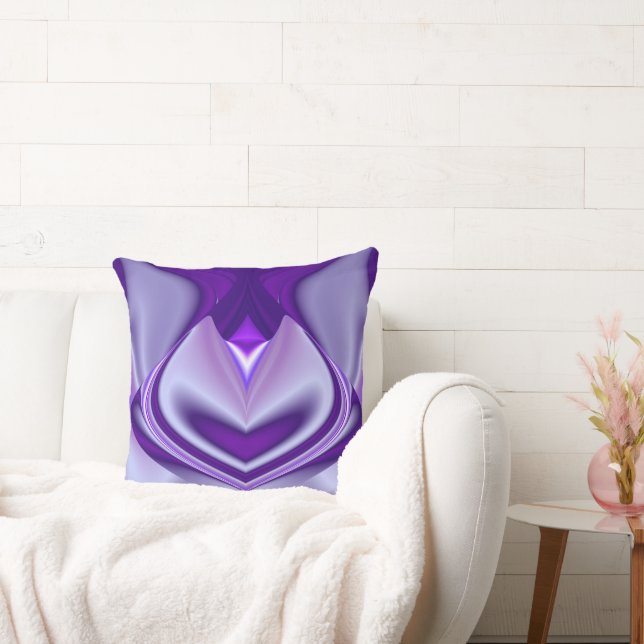 Cojín Decorativo Sueños del arcoiris de flores moradas (Sofá)
