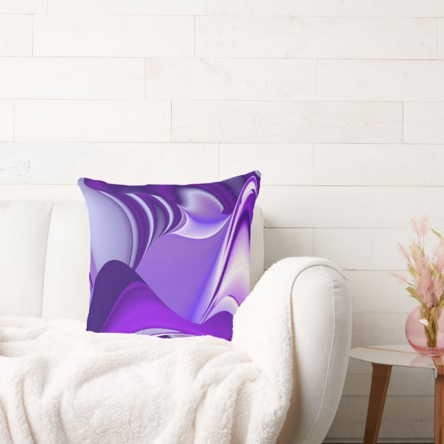 Cojín Decorativo Sueños del arcoiris de flores moradas (Sofá)