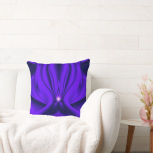Cojín Decorativo Sueños del arcoiris de la flor morada, dos estrell