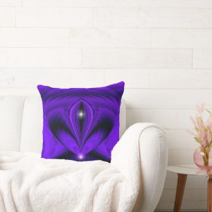 Cojín Decorativo Sueños del arcoiris de la flor morada, dos estrell