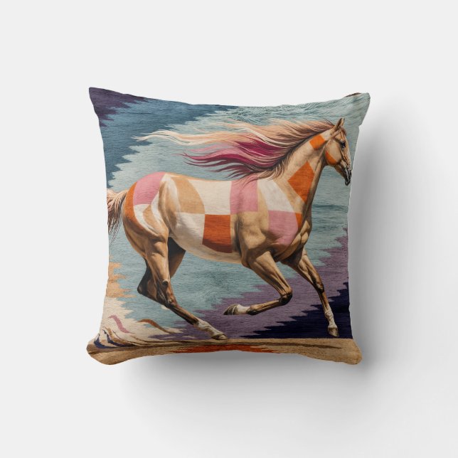 Cojín Decorativo Sueños ecuestres Caballo Kilim Pillow (Anverso)