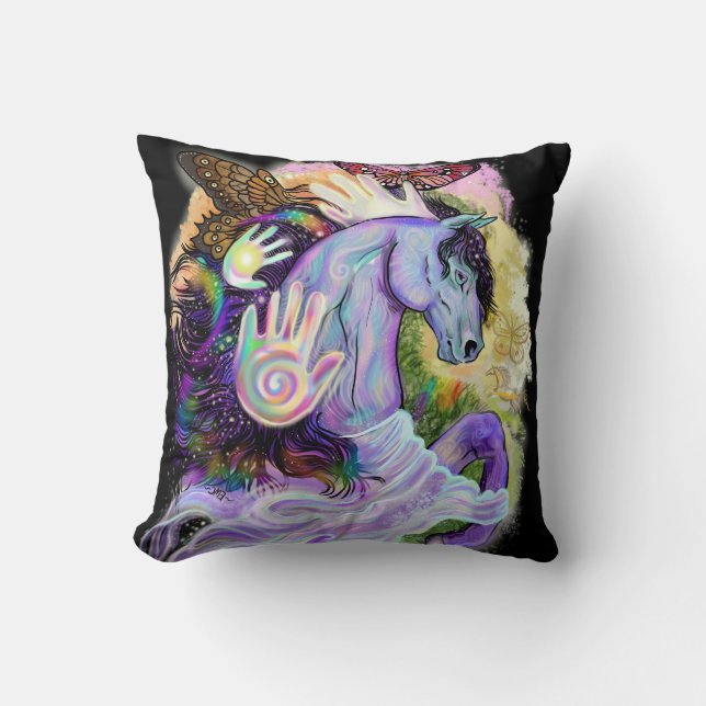 Cojín Decorativo Sueños equinos (Anverso)
