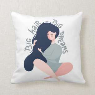 Cojín Decorativo Sueños grandes del pelo grande