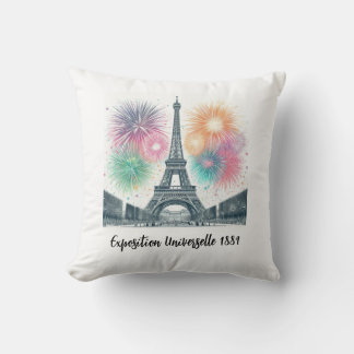 Cojín Decorativo Sueños Parisinos: La Torre Eiffel 1889 Cushion