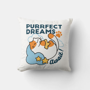 Cojín Decorativo Sueños Perfectos Esperan – Gato Dormido Soñador