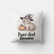 Sueños puramente perfectos cutan gato con calabaza