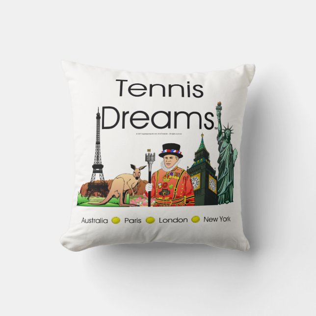 Cojín Decorativo Sueños SUPERIORES del tenis (Anverso)