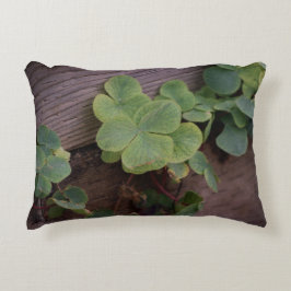 Cojín Decorativo ¿Suertudo o determinado? Día de San Patrón Shamroc