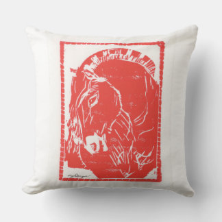 Cojín Decorativo Suéter de diseño de caballos rojos (Caballo de fio