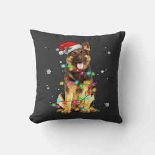 Cojín Decorativo Suéter De Navidad De Perro Pastor Alemán Árbol De
