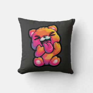Cojín Decorativo Suéter de Teddy Abstracto Vibrante