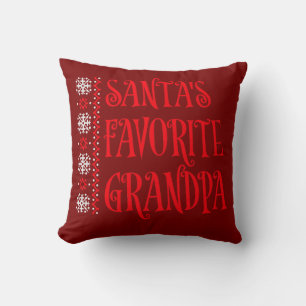Cojín Decorativo Suéter feo de Navidad del abuelo favorito de Santa