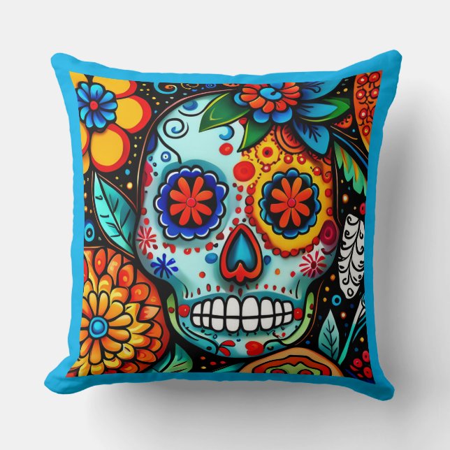 Cojín Decorativo Sugar Skull (Anverso)