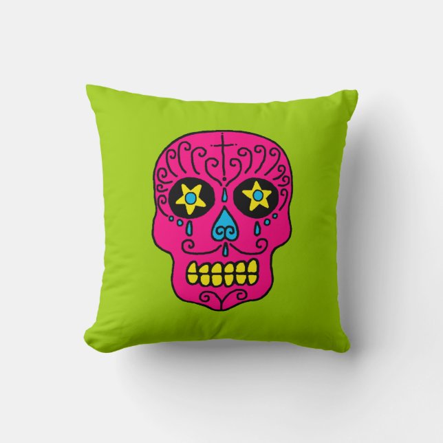 Cojín Decorativo Sugar Skull (Anverso)