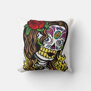 Cojín Decorativo Sugar Skull Chica Pillow