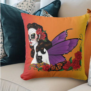 Cojín Decorativo Sugar Skull Fairy Sunset