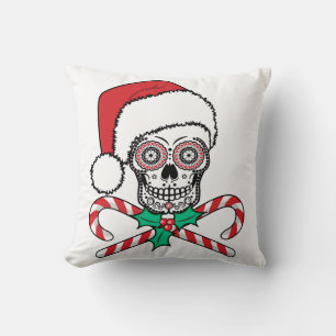 Cojín Decorativo Sugar Skull Santa