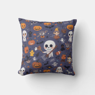Cojín Decorativo Sugerencia de título: Halloween de diversión y mie