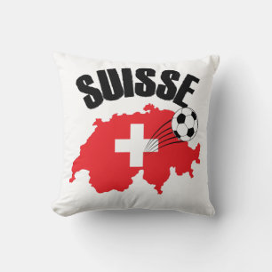 Cojín Decorativo Suisse Suiza Map Swiss Soccer