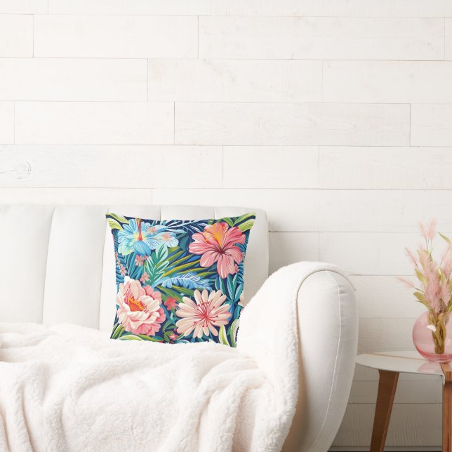 Cojín Decorativo Summer Flowers Tropical Pretty Floral Pattern (Sofá)