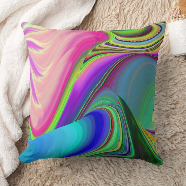 Cojín Decorativo Summerfeeling, Resumen 3D Rainbowart (Manta)