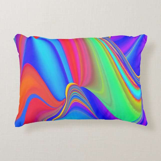 Cojín Decorativo Summerfeeling, Resumen 3D Rainbowart (Anverso)