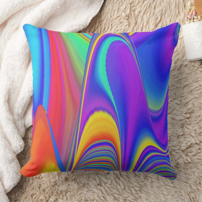 Cojín Decorativo Summerfeeling, Resumen 3D Rainbowart (Manta)