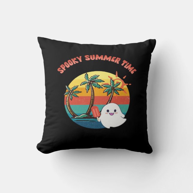 Cojín Decorativo Summerween Vibes - Spooky Summer Time Classic (Anverso)