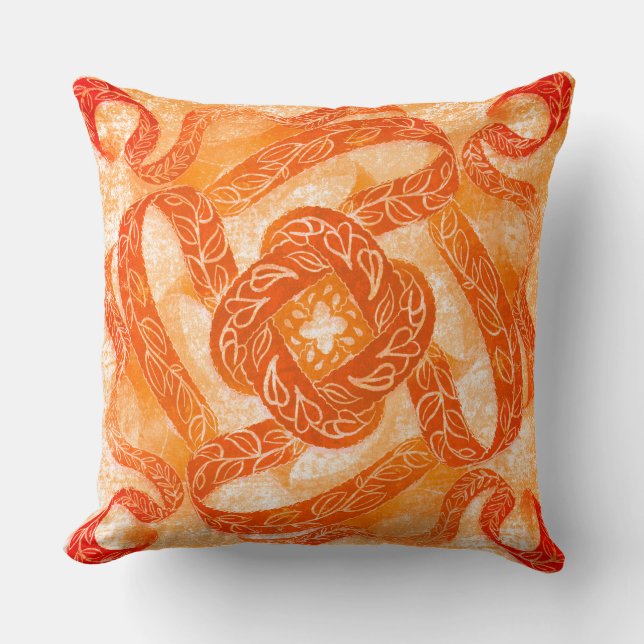 Cojín Decorativo Sun-Kissed Swirl Knot Pattern (Anverso)