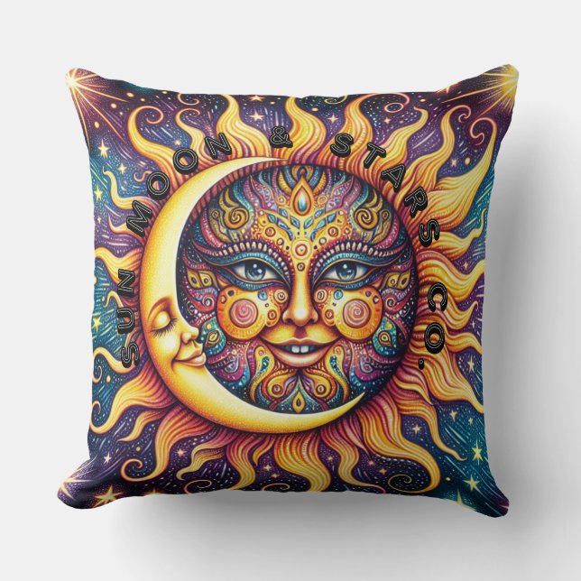 Cojín Decorativo Sun, Moon & Stars Co. (Anverso)