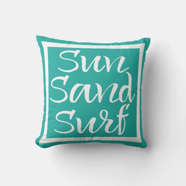 Cojín Decorativo Sun Sand Surf (Anverso)