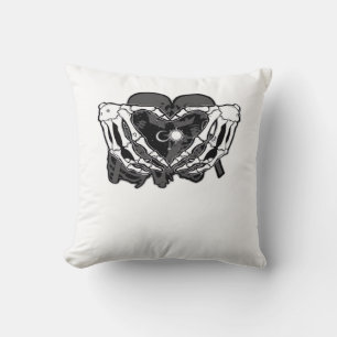 Cojín Decorativo Sunand~1 - Manos Skeleton Heart