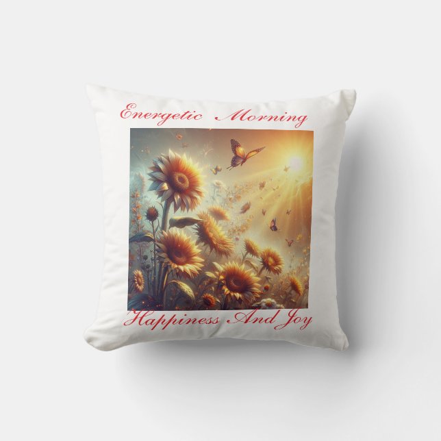 Cojín Decorativo "Sunbeam & Sunflower Bliss" (Anverso)