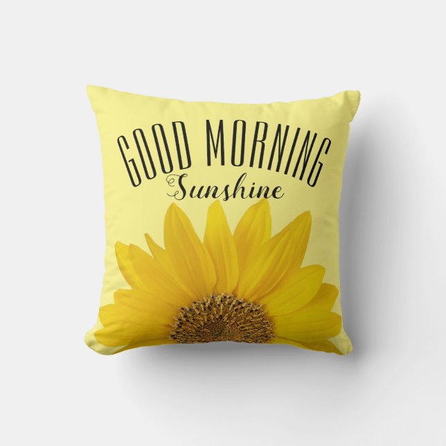 Cojín decorativo Sunflower Good Morning Sunshine (Anverso)