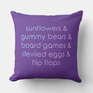 Cojín Decorativo "Sunflowers & Gummy Bears & Board Games"