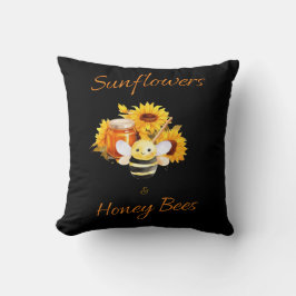 Cojín Decorativo "Sunflowers & Honeybee"