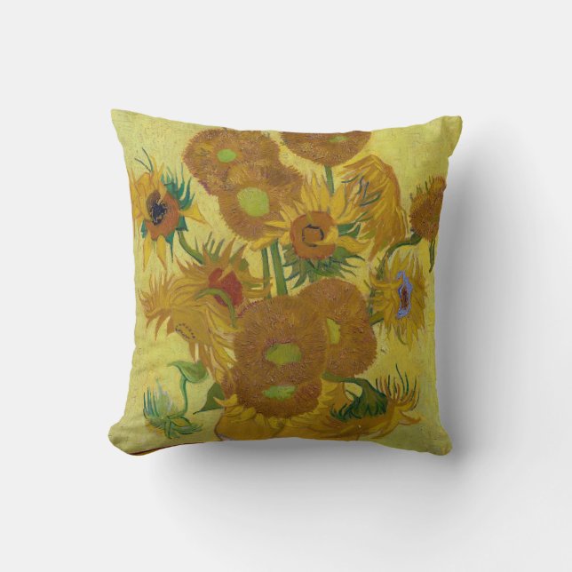 Cojín Decorativo Sunflowers, Vincent van Gogh, 1889 (Anverso)