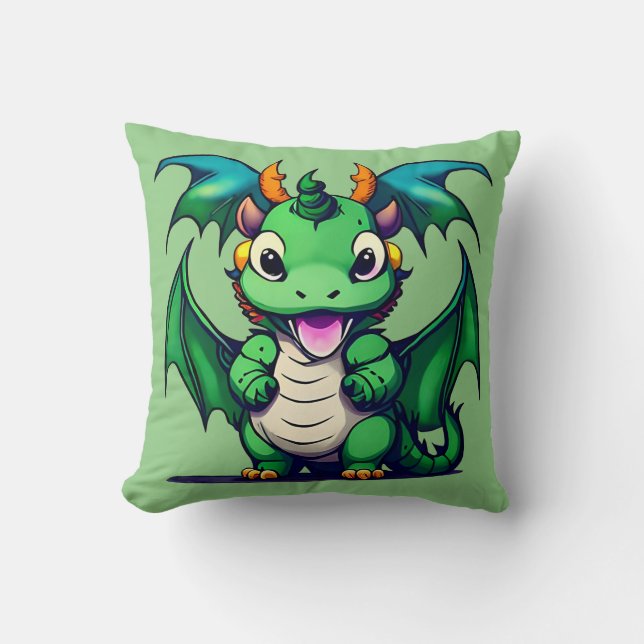 Cojín Decorativo Sunny El Dragón Amigable (Anverso)