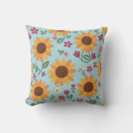 Cojín Decorativo Sunny Sky Sunflower Meadow