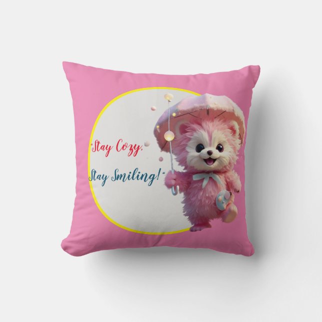 Cojín Decorativo "Sunny Smiles Umbrella" (Anverso)