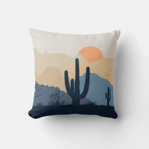 Cojín Decorativo Sunrise azul y beige desértico