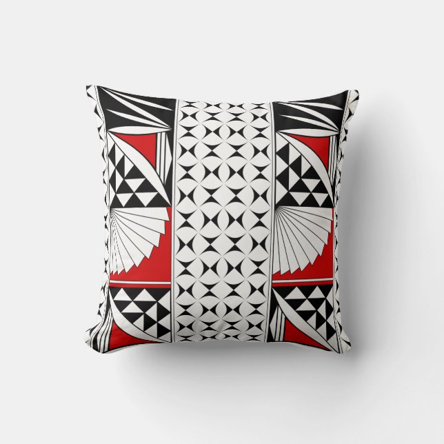 Cojín Decorativo Sunrise en rojo al suroeste (Anverso)