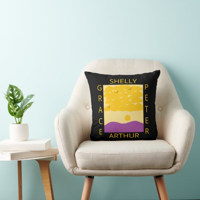 Cojín Decorativo Sunset Clouds o' Purple Hills:  Family (Silla)