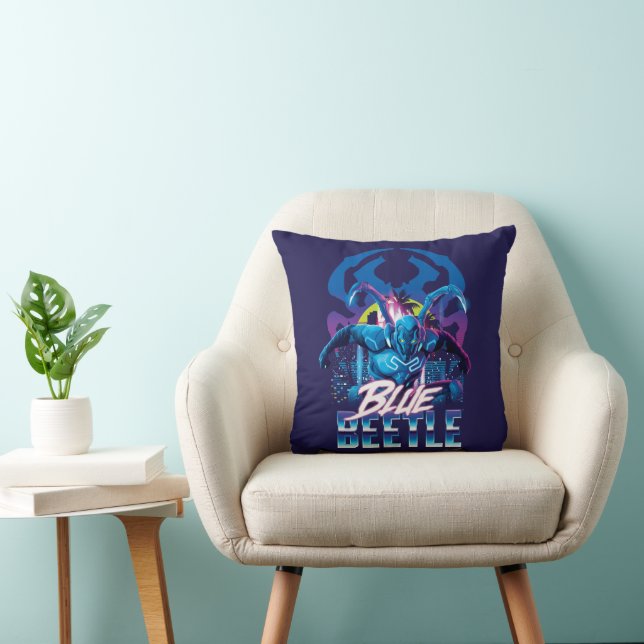 Cojín Decorativo Sunset de Blue Beetle Retrowave City (Silla)