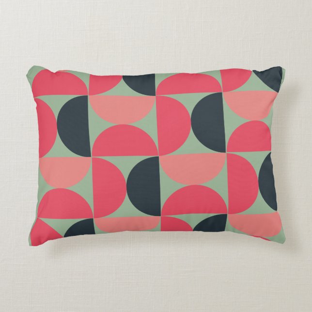 Cojín Decorativo Sunset de verano moderno de mediados del siglo (Anverso)