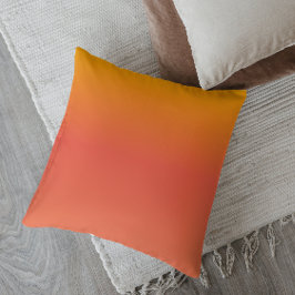 Cojín Decorativo Sunset minimalista vibrante de color naranja