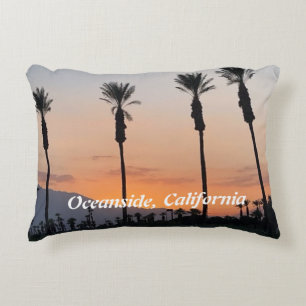 Cojín Decorativo Sunset naranja en Oceanside California