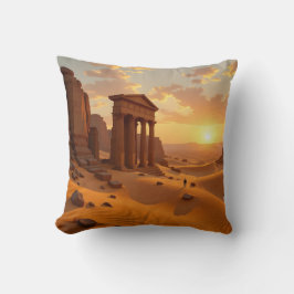 Cojín Decorativo Sunset over lost Temple Four Riders Western Pillow
