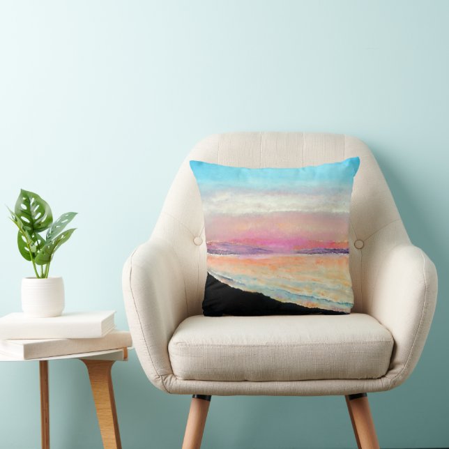 Cojín Decorativo Sunset Pastels Beach Art (Silla)